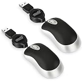 EEEKit Ultra Compact 3-Button USB Mouse, Black, 3 x 1.57 x 0.98 in