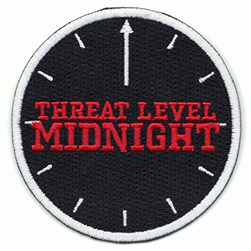 Threat Level Midnight Clock Embroidered Iron on Patch