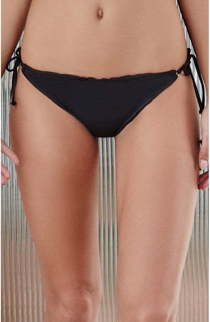 La Hearts Womens Ruffle Tie Side Super Skimpy Bikini Bottom