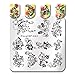 BORN PRETTY 7Pcs Nail Art Stamping Template Flower Fruit Summer manicuring Print DIY Image Plate with Stamper Kit