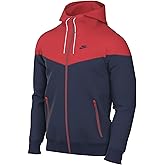 Nike Sportswear Men's Windrunner Hooded Full-Zip Jacket (US, Alpha, Medium, Regular, Regular, University Red/Midnight Navy)