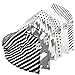 Baby Bandana Drool Bibs for Drooling and Teething (6-Pack) BG Mini - I LOVE MILK & Gray Unisex Organic Cotton Perfect Bibs - 100% Absorbent Babies & Toddlers - Shower Gift