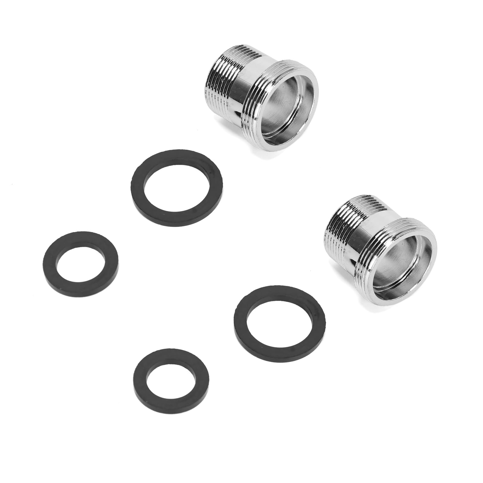 Ruimou 2Pcs Faucet Adapter M18 to M22 Male Thread Adapter (with Rubber Seal) Faucet Connection Filter for Kitchen and Bathroom