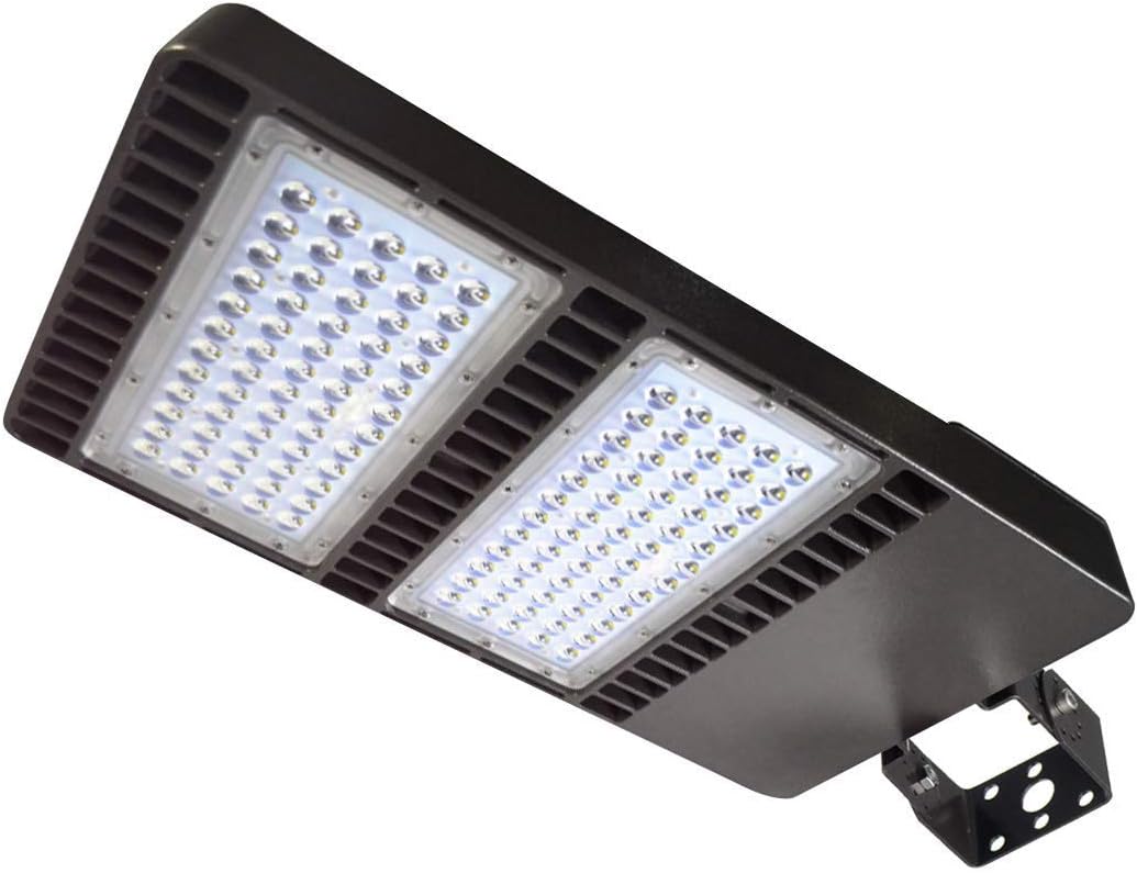 KAWELL 300W LED Parking Lot Lights 36000 Lumens 5000K LED Shoebox Pole