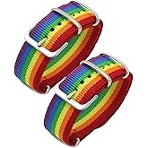 Htppzjr 2pcs Gay Lesbians Bisexuals Transgender Bracelets Rainbow Pride Rainbow Pride Bracelet Woven Braided Men Women Couple Friendship Jewelry Gift Friendship Bracelet Adjustable