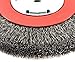 Forney 72750 Wire Bench Wheel Brush, Narrow Face Coarse Crimped with 1/2-Inch and 5/8-Inch Arbor, 6-Inch-by-.014-Inch