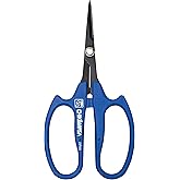 CHIKAMASA B-600SUFB, The Precise Specialty Trimming Scissors, Stainless Steel w/Fluorine Coating, for trimming plants and grapes, excellent for narrow stem-thinning inside closed and tangled spaces.