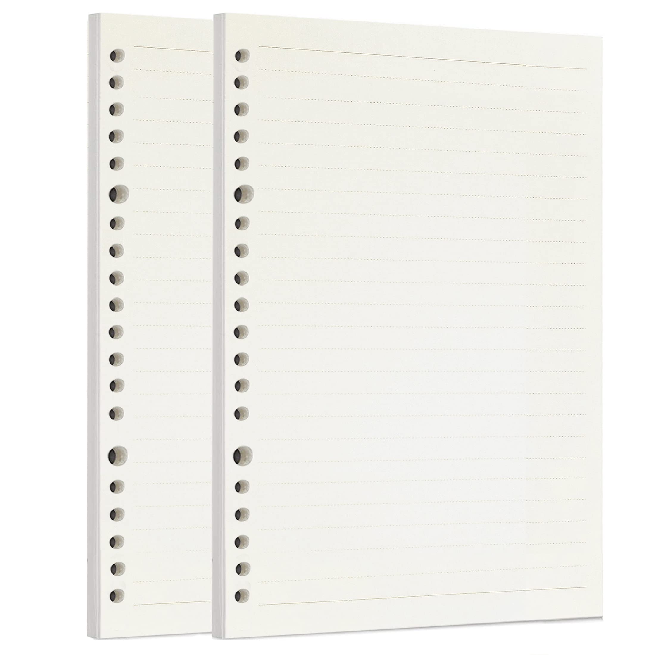 Zelten Loose Leaf Punched Paper Refills Paper for 6 Hole Binder Personal Organizer Diary Notebook Refillable Planner (Lined,A5/20 Hole)