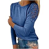 Women's Plus Size Long Sleeve Shirts Lace Hollow