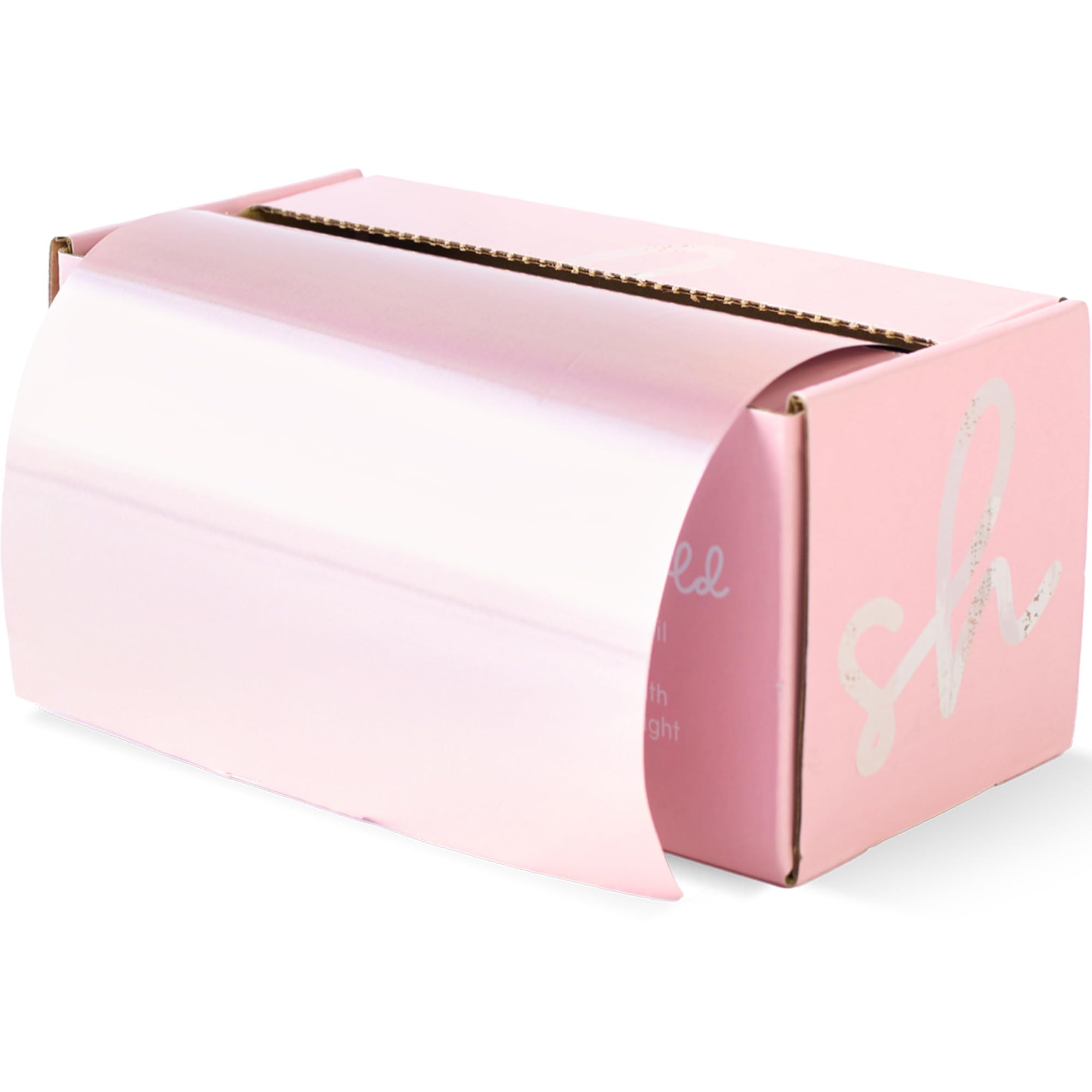 Simply Hair Hair Foil Roll – 100m Embossed Medium Weight Roll with Built-In Cutter – Custom Length Foil for Hair Dye, Highlights & Balayage - No-Slip Grip - 12.7cm - Rose Gold