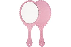 XPXKJ Hand Mirror Vintage Handheld Mirror with Handle Vanity Makeup Mirror Travel Mirrors