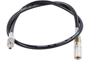 TUXING 4500Psi Pcp Paintball Airsoft Fill Whip Hose Extension,36" DN2 Microbore Hose Air Filling Station Charging System with Foster Quick-Detach Hose Assembly Male to Female