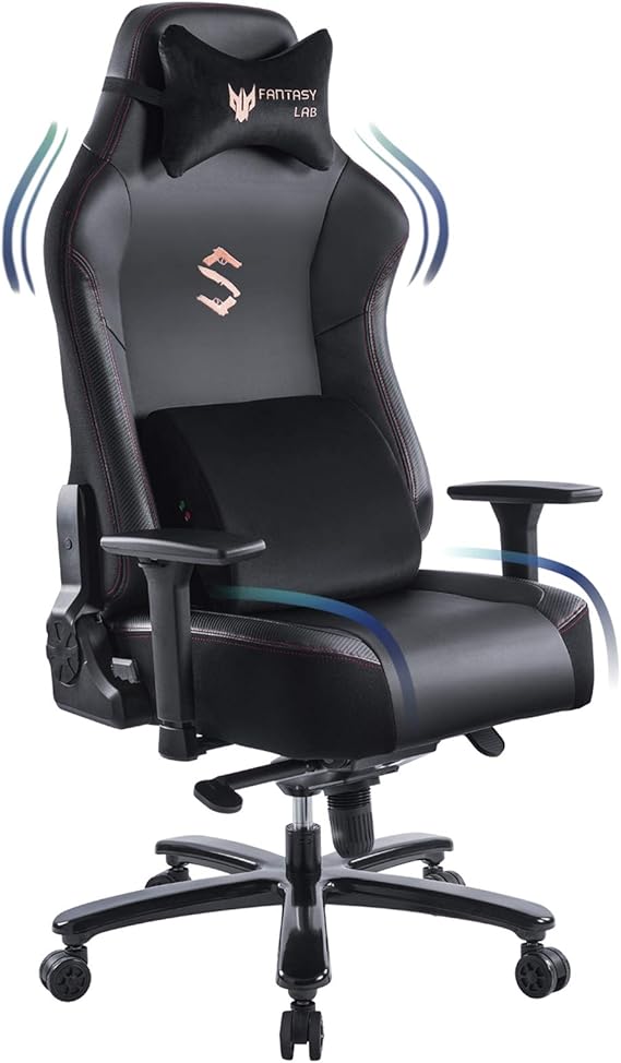 FANTASYLAB Big and Tall 400lb Massage Memory Foam Gaming Chair