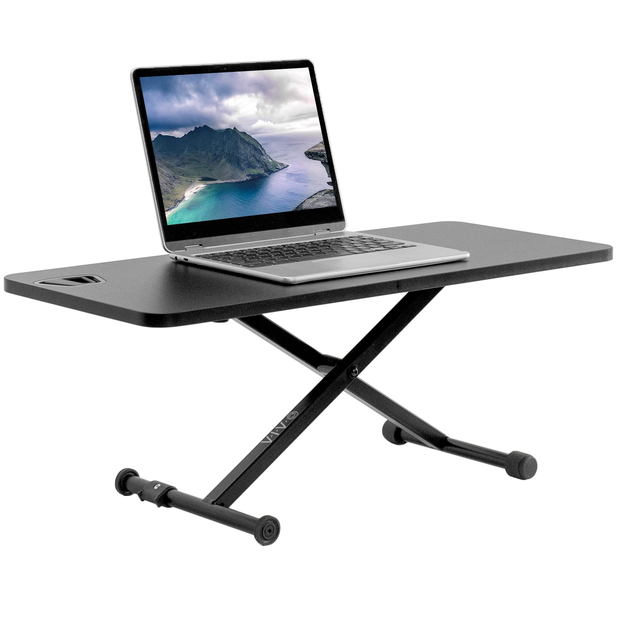 28 Inch Computer Stand Mua VIVO Black Small Single Top 28 inch Standing Desk Converter ...