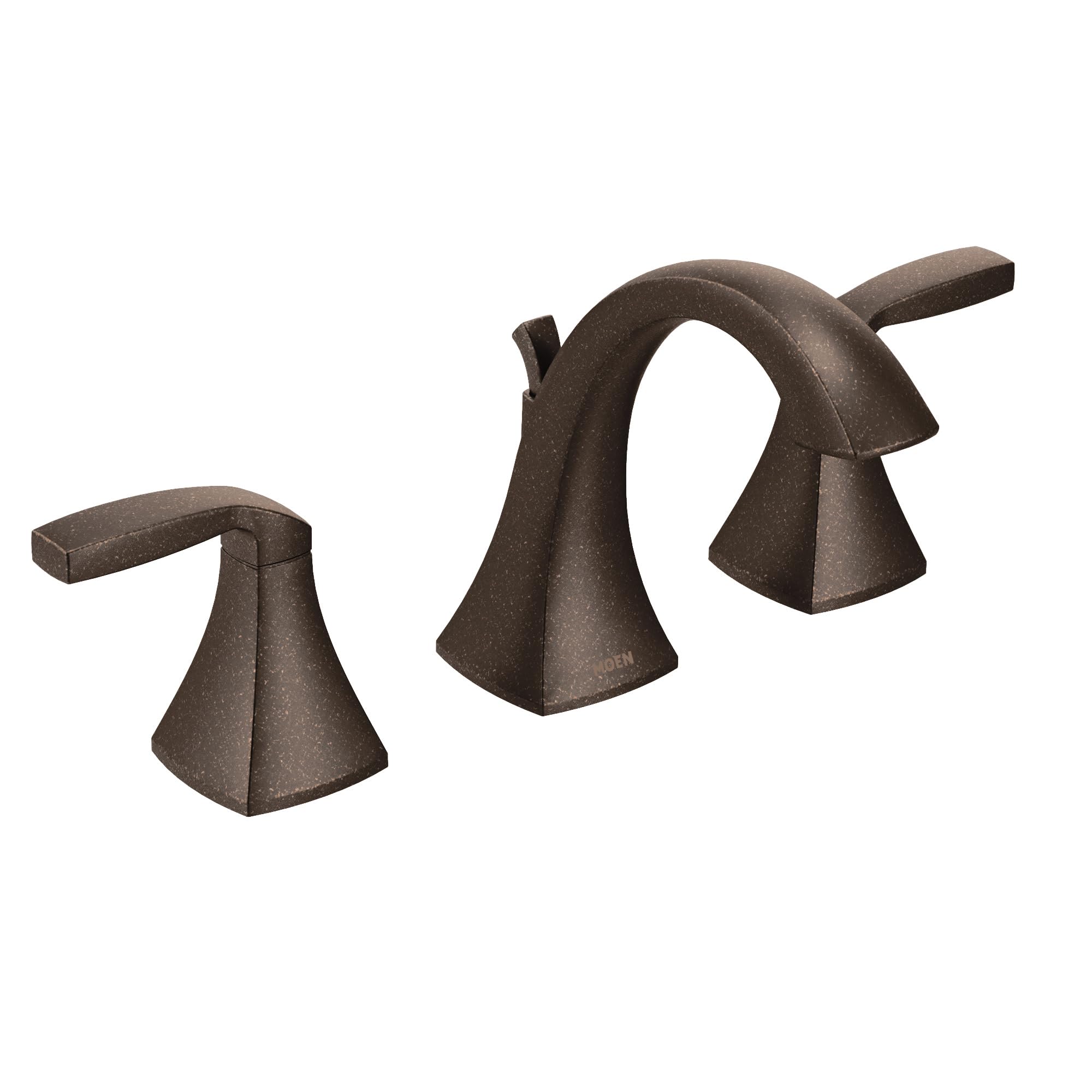 Photo 1 of Moen Voss Oil-Rubbed Bronze Contemporary Two-Handle Widespread Bathroom Sink Faucet Trim Kit for Adjustable 3-Hole Installations, Valve Required, T6905ORB