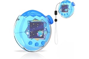 Transparent Cover Case for Tamagotchi Paradise with Lanyard and Pick, Transparent Case Compatible with Tamagotchi Paradise, D