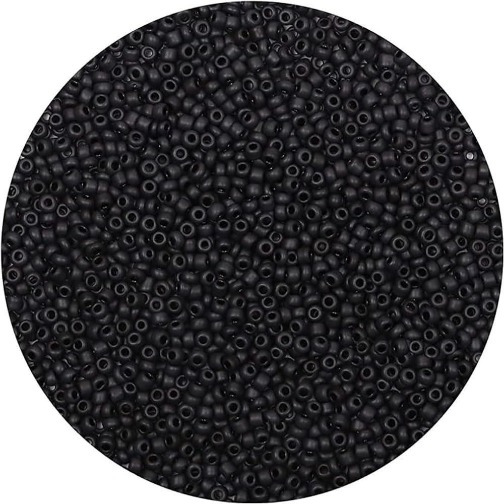 Gkelaly 10000Pcs Black Glass Seed Beads Bulk for Jewellery Making, 2mm Small Pony Beads for Bracelet Necklace Earring Making & Crafting — image 1