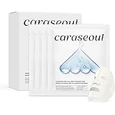 caraseoul Glowganic Pro Collagen Face Mask, Hydrogel Korean Face Mask with Niacinamide & Adenosin, Radiance Boost, Hydrating Overnight Sleep Mask, Vegan, Korean Skin Care [1.19oz (34g) x 4ea]