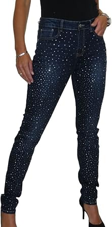 ladies diamante jeans