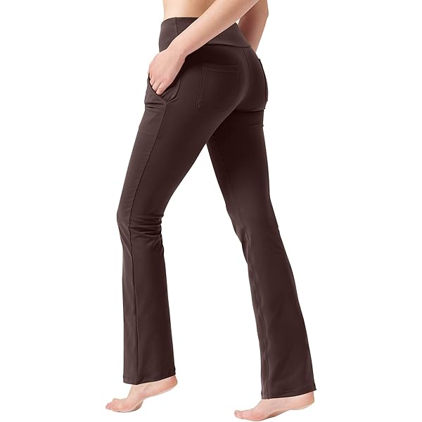YYDGH Bootcut Yoga Pants For Women High Waisted Yoga Pants With Pockets For Women Bootleg Work Pants Workout Pants Gray S - View #12