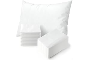 JMU 100PCS Disposable Pillow Case 21" x 30", Tissue/Poly Medical Pillow Covers Sleeves, White