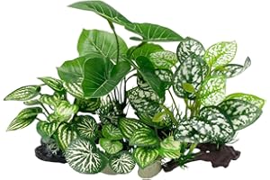 Smoothedo-Pets Fish Tank Decorations Aquarium Decor Ornaments Betta Silk Leaf Pad Hammock Artifical Rock Cave Goldfish Bwowl 