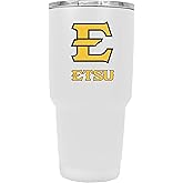 R and R Imports East Tennessee State University 24 oz White Insulated Stainless Steel Tumbler Officially Licensed Collegiate Product