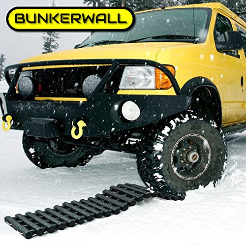 Recovery Track Mat for Ice Snow Mud or Sand Ladder Emergency Traction for Vehicle Tires w/ Carry Bag