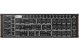 Behringer PRO-1, Analog Synthesizer with Dual VCOs, 3 Simultaneous Waveforms, 4-Pole VCF, Extensive Modulation Matrix, 16-Voi
