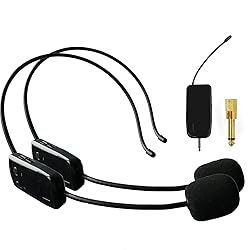 Wireless Microphone System for 2 People, 2.4G Dual