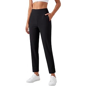 BMJL Womens Business Casual Slacks Stretch Knit Dress Work Pants | High Waist Yoga Trousers with Pockets