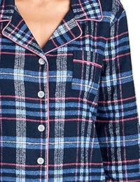 Ashford & Brooks - Camisa de franela para mujer