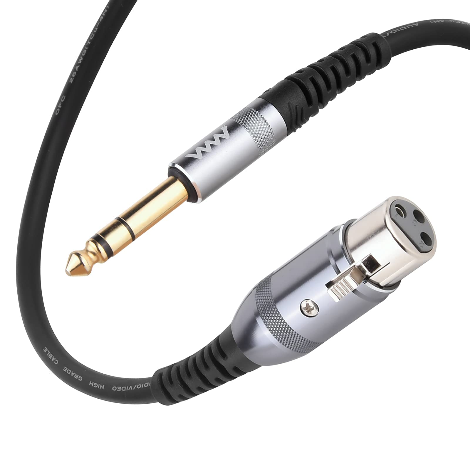 innov8 XLR Female to 1/4 Inch (6.35mm) TRS Male Jack Microphone Cable 3m