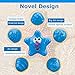 ABIsedrin Baby Bath Toys,Starfish Bath Toys for Toddlers Boys Girls,Electronic Float Rotate Spray Water Toys for Pools and Bathtubs (Blue)