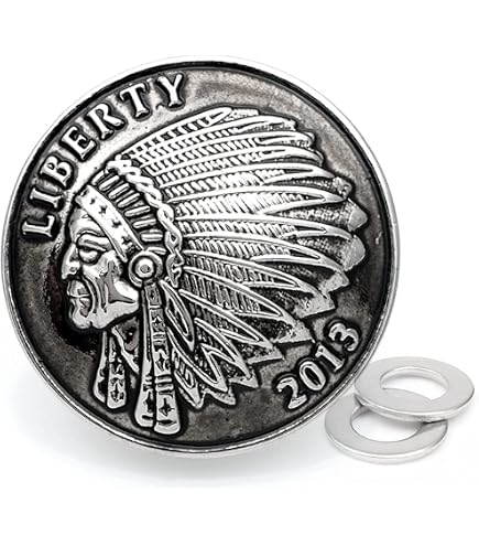 CRAFTMEMORE 2 Sets 1 Inch Eagle Dollar Coin Concho Snap...
