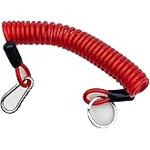 Rnigs 6FT Trailer Breakaway Safety Cable Blue 4Pcs Trailer Brake Away Cable, Trailer Breakaway Coiled Cable for RV Trailer Emergency Camper Breakaway Switch