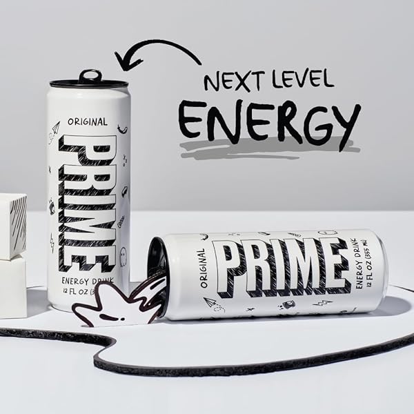 PRIME ENERGY ORIGINAL, ZERO SUGAR ENERGY DRINK, PREWORKOUT ENERGY, 200MG CAFFEINE WITH 355MG OF ELECTROLYTES AND COCONUT WATER FOR HYDRATION| VEGAN, GLUTEN FREE, 12 FLUID OUNCE |24 PACK