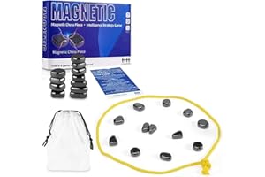 Magnetic Chess, Magnetic Chess Gam with Stones Set,Magnetic Chess Game Portable Magnetic Chess Game Multiplayer Magnetic Boar