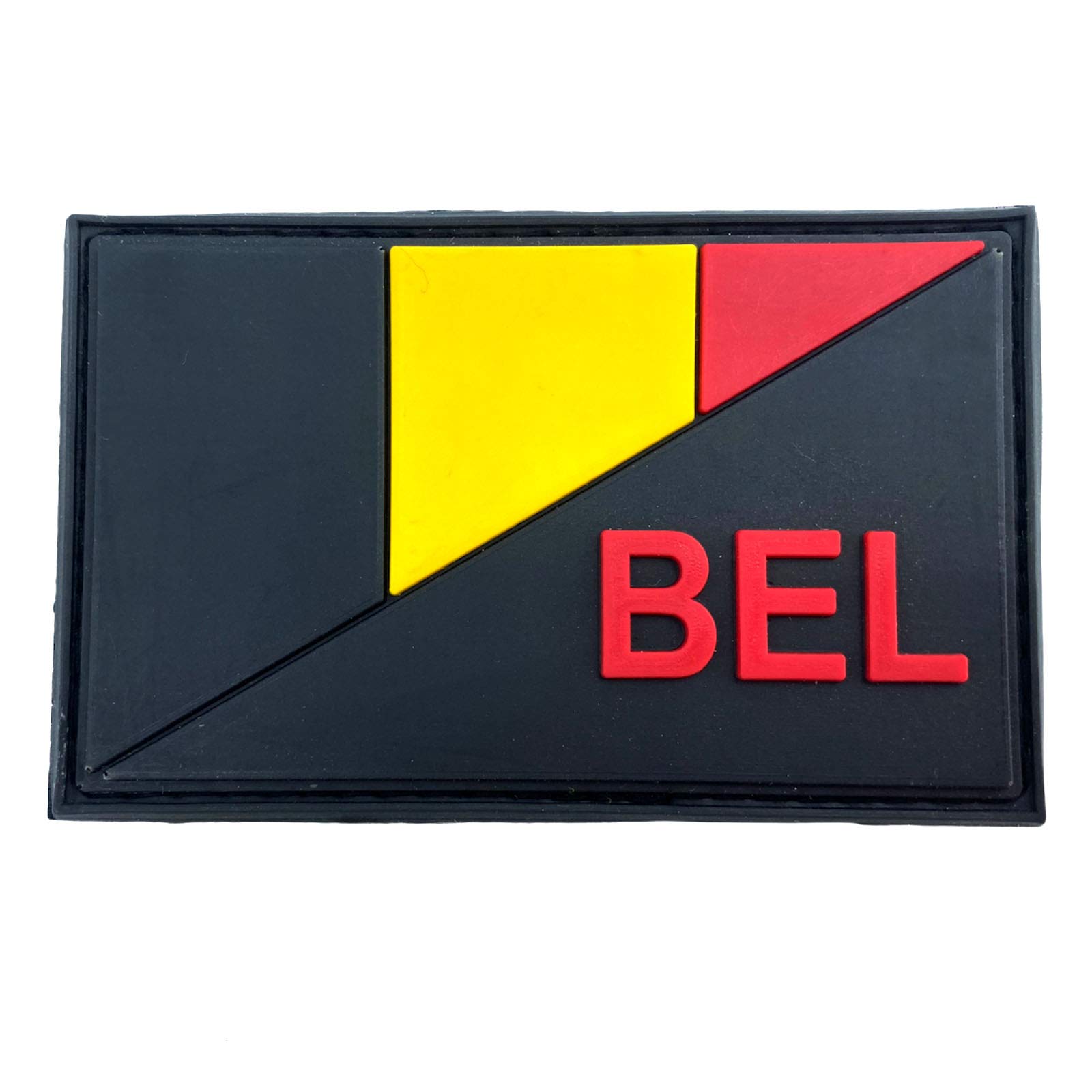 Belgium Belgian Diagonal BEL Flag Tactical PVC Airsoft Paintball Cosplay Patch