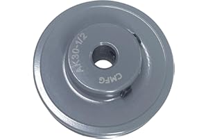 CMFG AK30-1/2 v Belt Pulley, 3.05 inch OD, 1/2 Inch Bore, Cast Iron Material, AK Single Groove v Belt Pulleys for "4L" or "A" or "3L" Belts