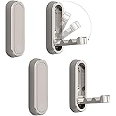 XSGTZMJ 4PCS Folding Coat Hooks, Heavy Duty Wall Hooks Made of Zinc Alloy, Foldable Wall Hooks for Hanging Coats, Scarves, Hats, Bathrobes, Keys, Bags (Silver)