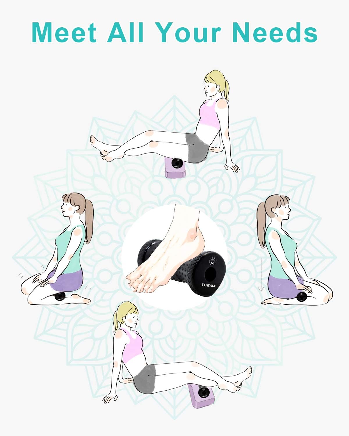 Tumaz Foot Roller, Ergonomic Designed Plantar Fasciitis Massage Roller for Relieving Plantar Fasciitis, Foot Arch Pain, Myofascial Pain Syndrome: Health & Personal Care