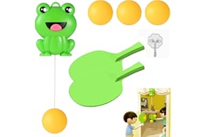 USOWAY Hanging Table Tennis Trainer, Portable Ping Pong Paddle Set for Kids with Racket and Balls, Parent-Child Door Pong Game Exerciser, Full Pingpong Starter Kit for Outdoor & Indoor Games