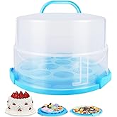 12 Inch Tall Cake Carrier Extra Large Cake Carrier with Lid and Handle, Large Cake Transport Container Portable Cake Cupcake for Transport Pies, Cupcakes, Cakes
