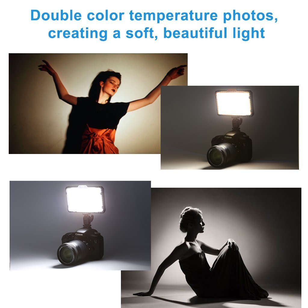 Tolifo Pt-176s 176 Ultra Thin Led Video Light Panel Dimmable Digital Camera Camcorder Video Light with Color Filters for Studio Lighting