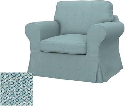Amazon Com Soferia Replacement Cover For Ikea Ektorp Armchair Fabric Nordic Dark Brown Home Kitchen
