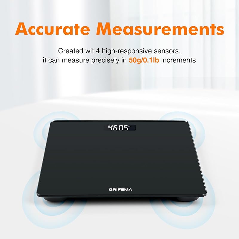 Balança Digital de Casa de Banho GA2001-1 com Ecrã LCD 150kg Preto — foto 3 de 7
