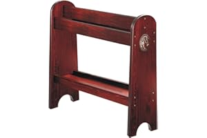 HOTCAN Pine Wood Saddle Rack – Ideal Saddle Stand for Western Horse Gear and Horse Tack Organizers, Suitable for Displaying Trophy Tack at Home - Red Mahogany