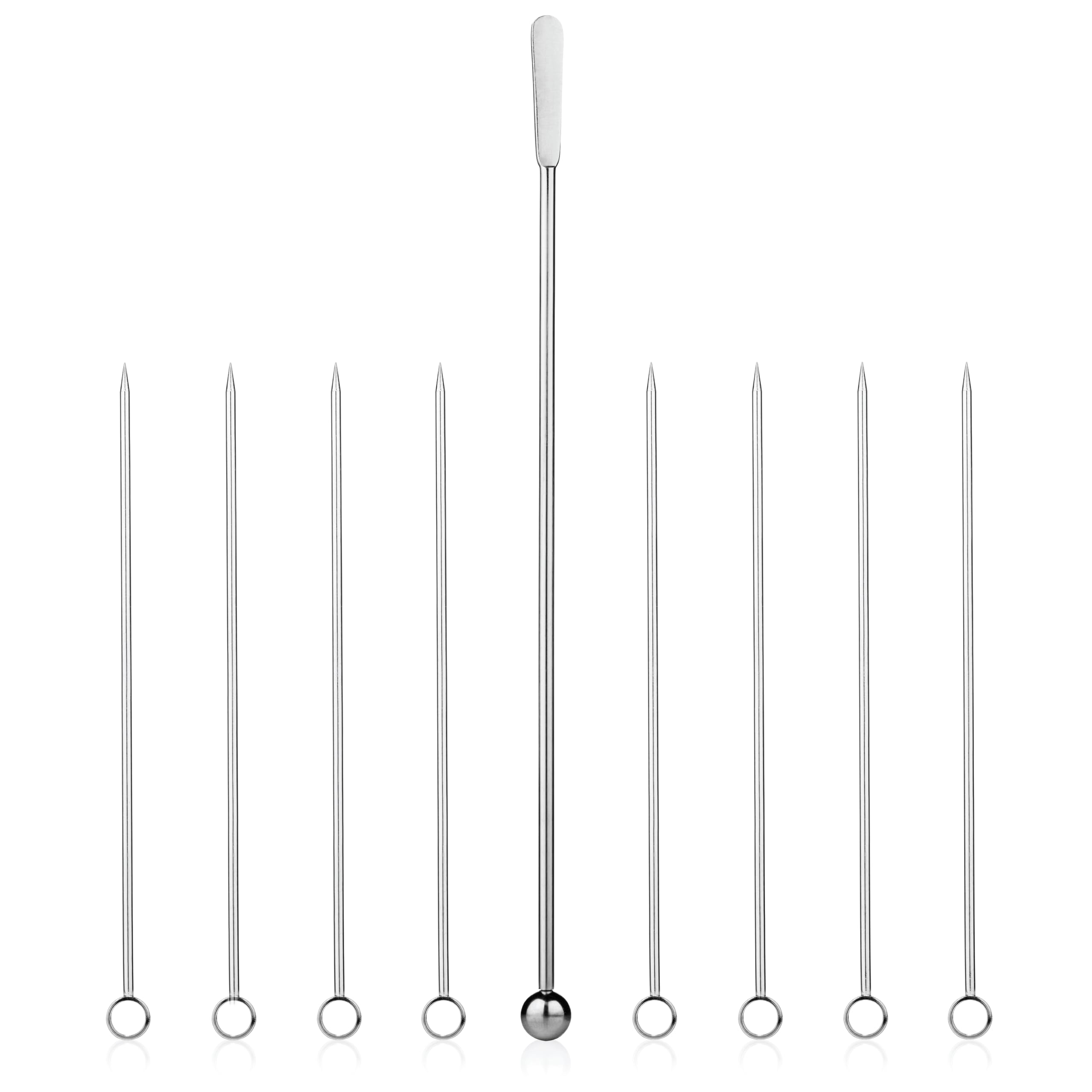 Stainless Steel Sticks - 13 cm Long - Perfect for Cocktail Picks, Martinis, Fruit, and Olives