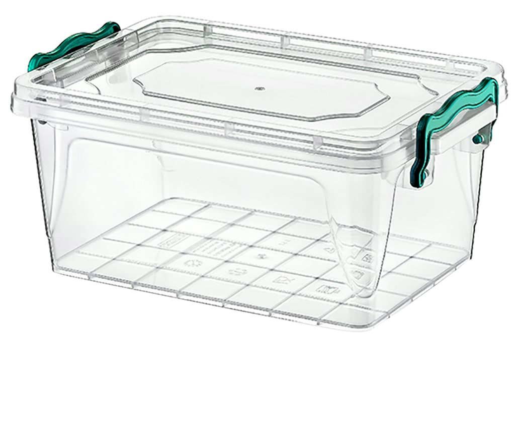 Maya Professional Tools 21100 Multibox Rectangular, 3 Litres, Transparent/Turquoise